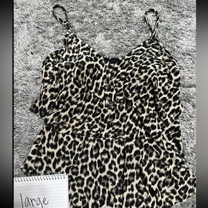 cheetah print tankini top